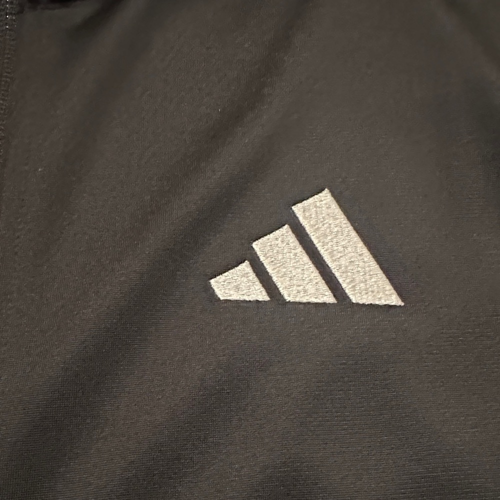Adidas Mens Long Sleeve Full Zip Up Athletic Track Jacket Black White Size S - Picture 4 of 9